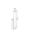ANTIGA * APLIQUE LED IP44 4000K 8W NEGRO